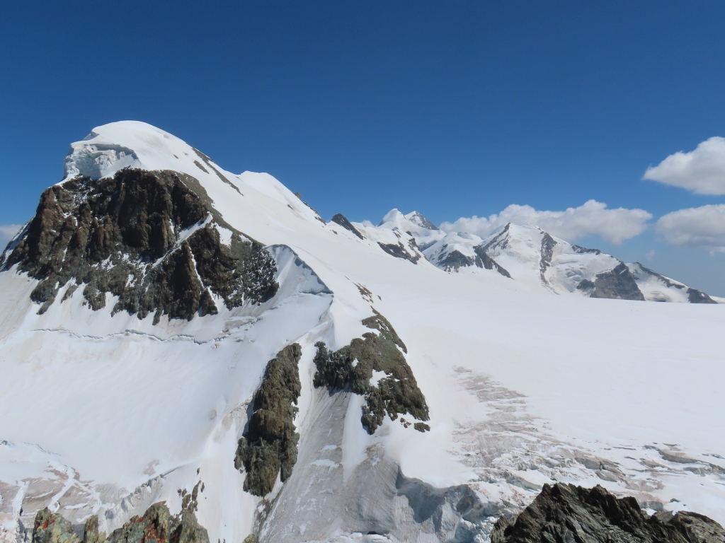 Breithorn und Lyskamm von der Aussichtsplattform am Klein Matterhorn