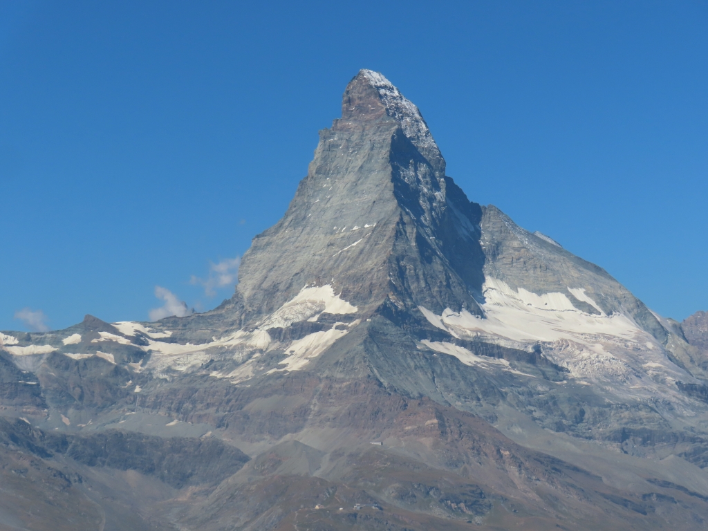 Matterhorn nach wenigen Minuten Aufstieg