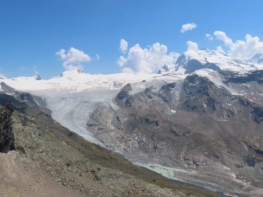 Findelgletscher nach etwa 10 Minuten Abstieg