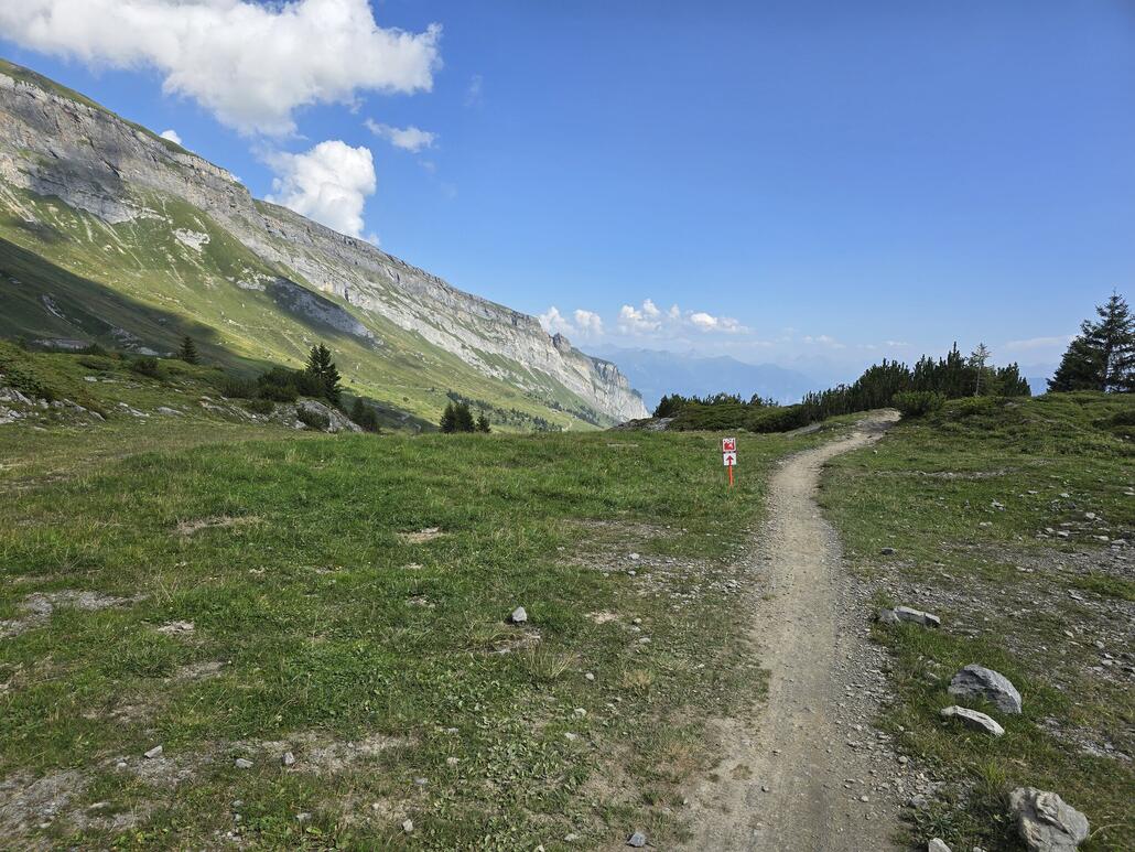 Segnes-Trail. Dieser folgt über weite Strecken der Segnes-Abfahrt (Piste 10).