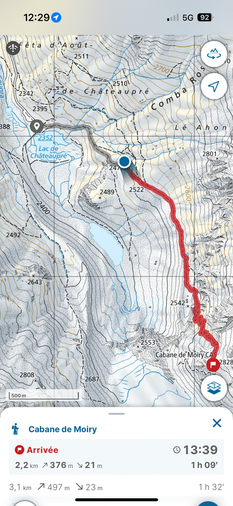Der weg dauert gut 1,5h