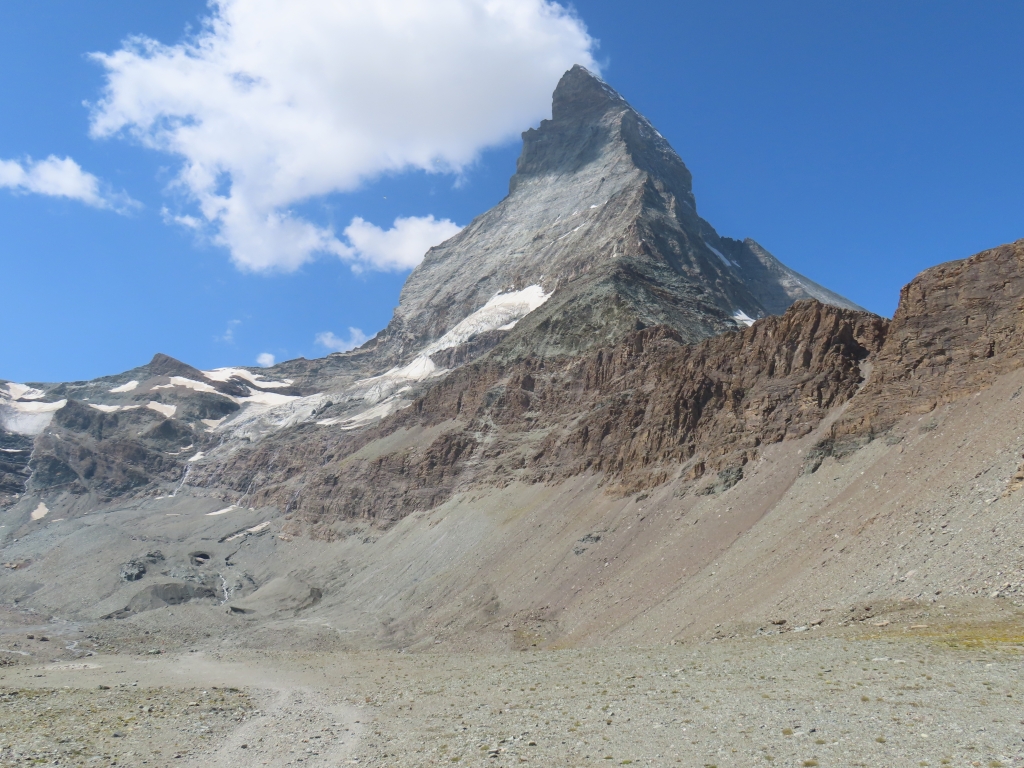 Matterhorn aus dem Gletschervorfeldbereich des Furgggletschers