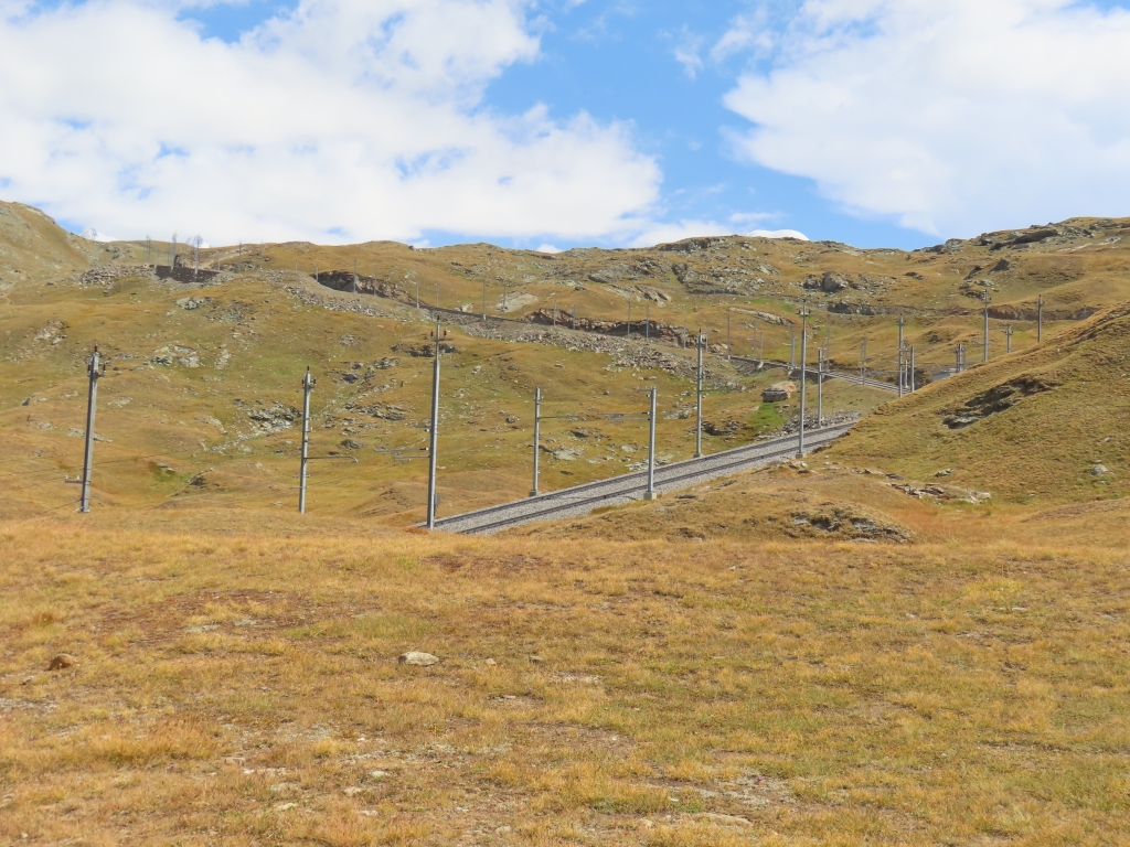 Trasse der Gornergratbahn oberhalb von Riffelberg