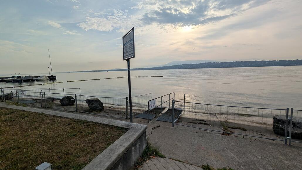 Zum Abschluss noch schwimmen im Genfer See. Toll wars!