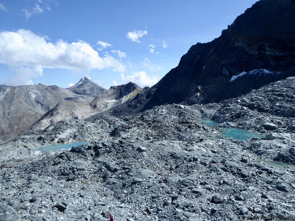 Blick von Egginerjoch auf Britanniahütte