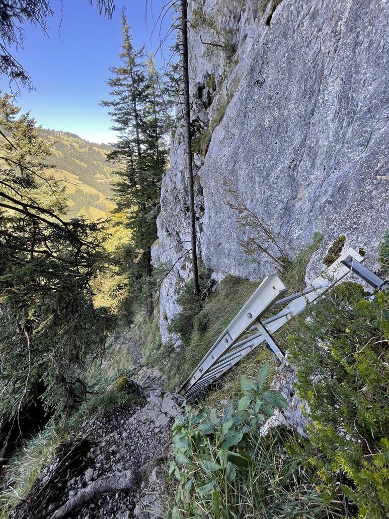 DerAbstieg hält auch einige Hürden parat. Abwechslungsreicher und anspruchsvoller als gedacht