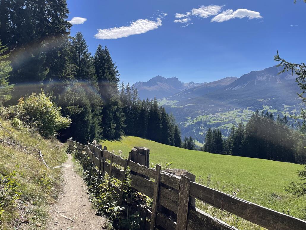 Kurz vor der Hängebrücke gibt es den einzigen Trailabschnitt. Dieser ist kurz aber spassig.