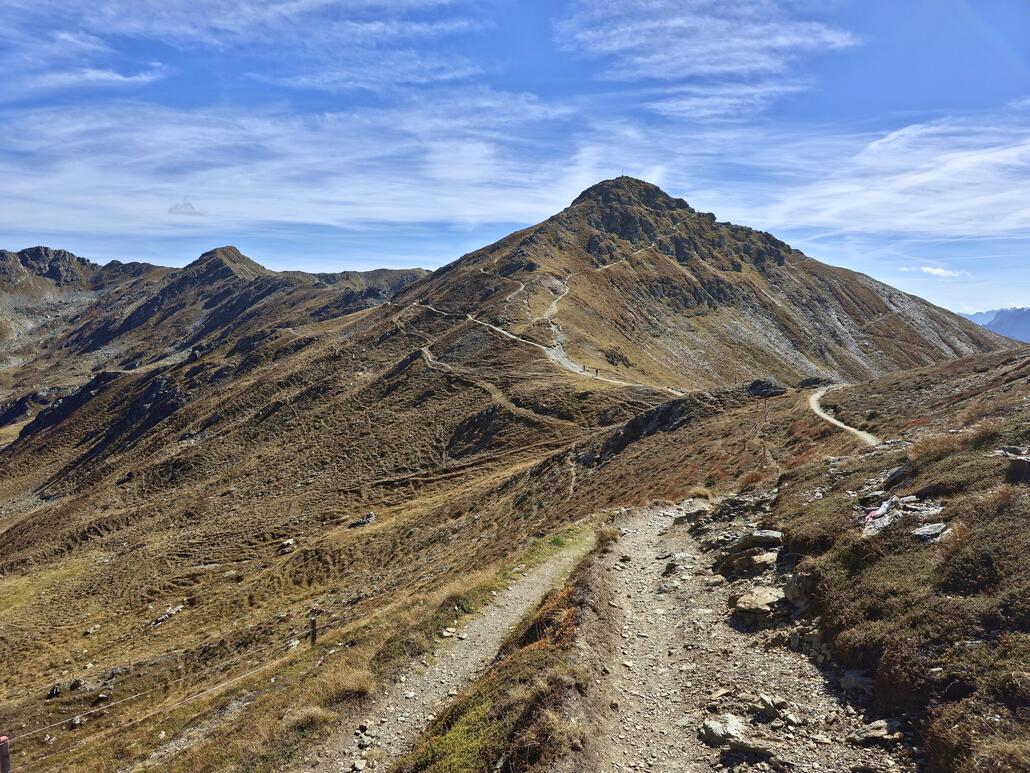 Trail über den Bergkamm nach der Sillianer Hütte. Ein Traum für jeden Biker.