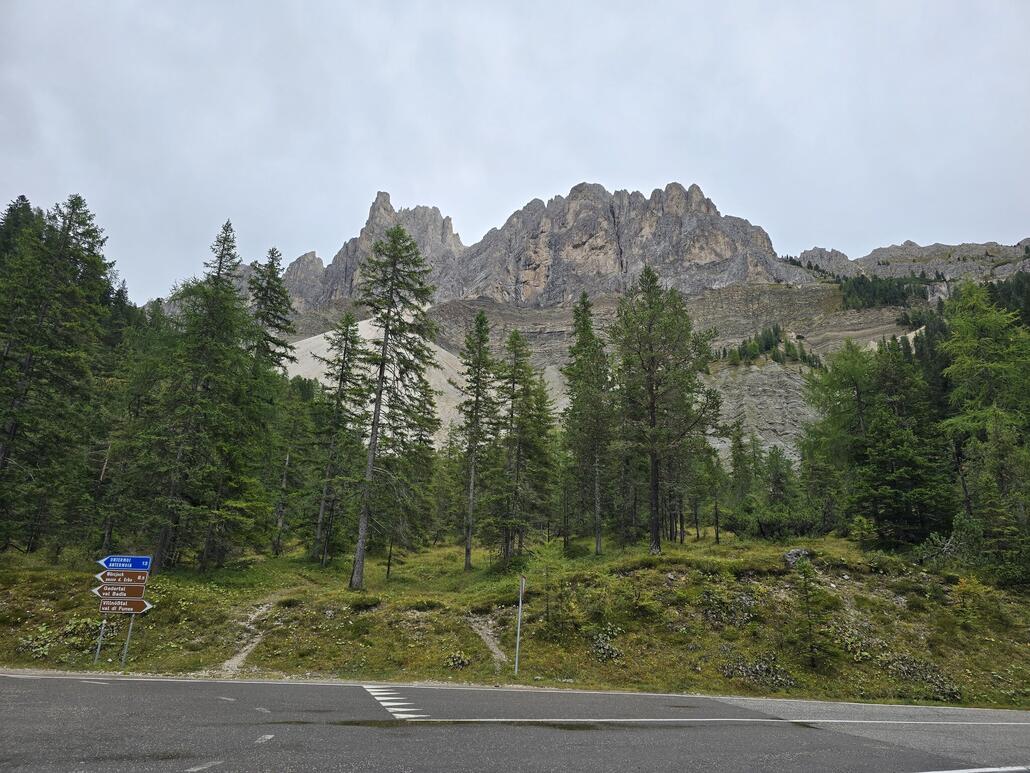 Dolomitenausblick auf dem Weg nach Brixen.