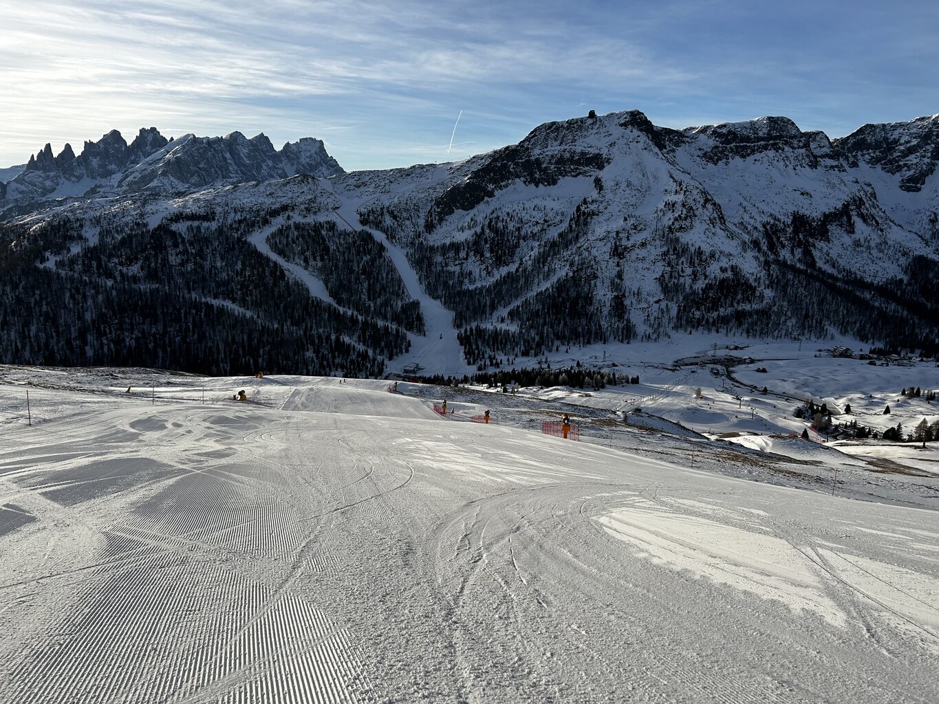 Die Gigante Piste ist nicht sehr breit präpariert.