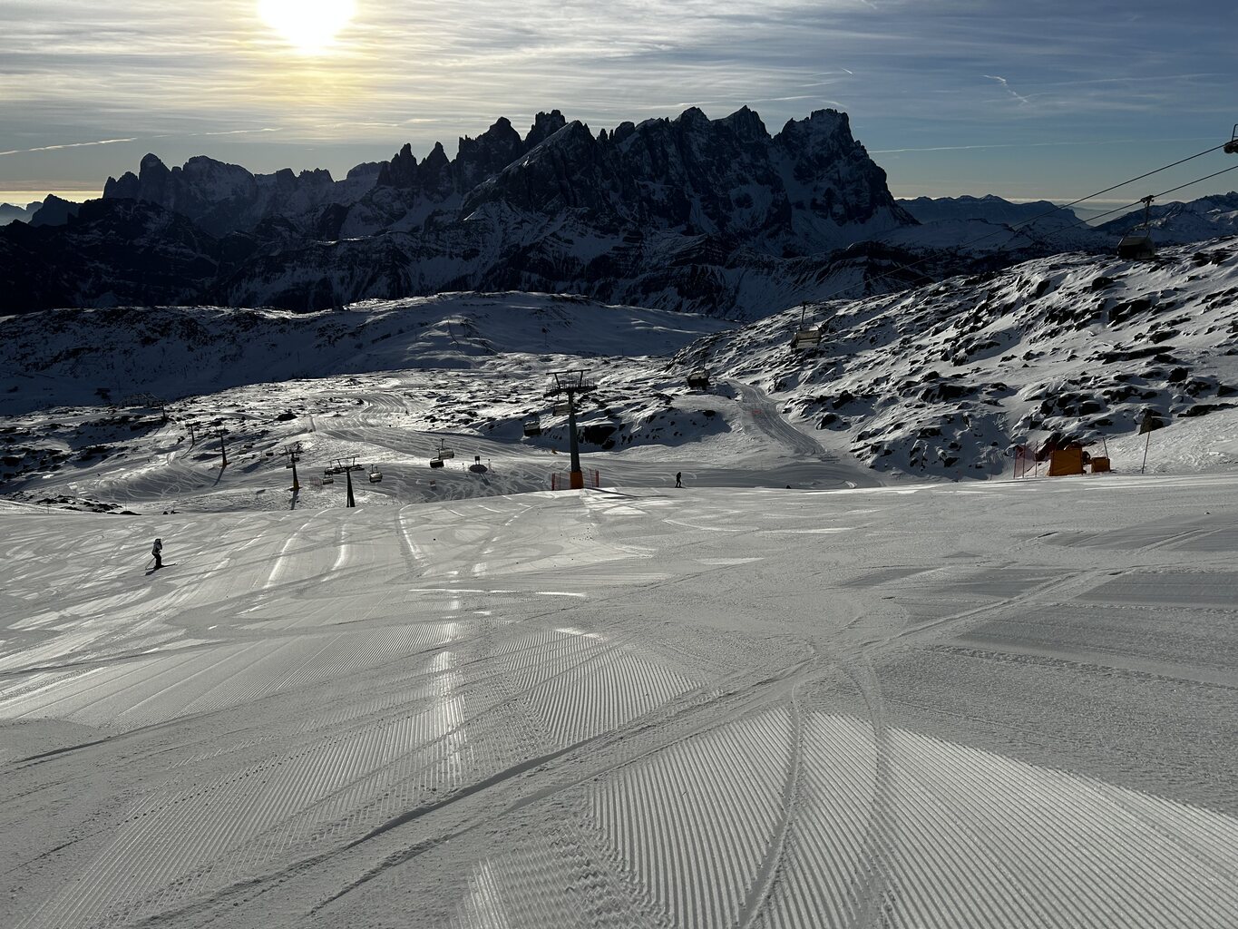 Vom Col Margherita in Richtung Lago Cavia