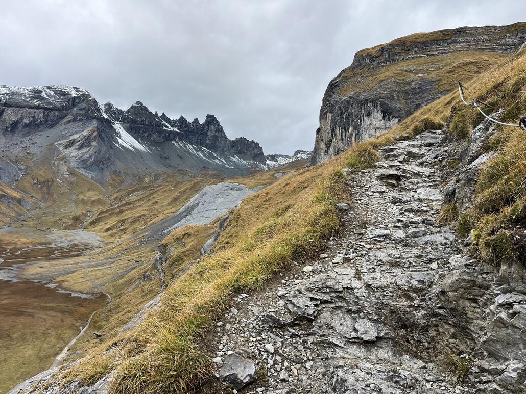 Sogar ein Halteseil hat es mal