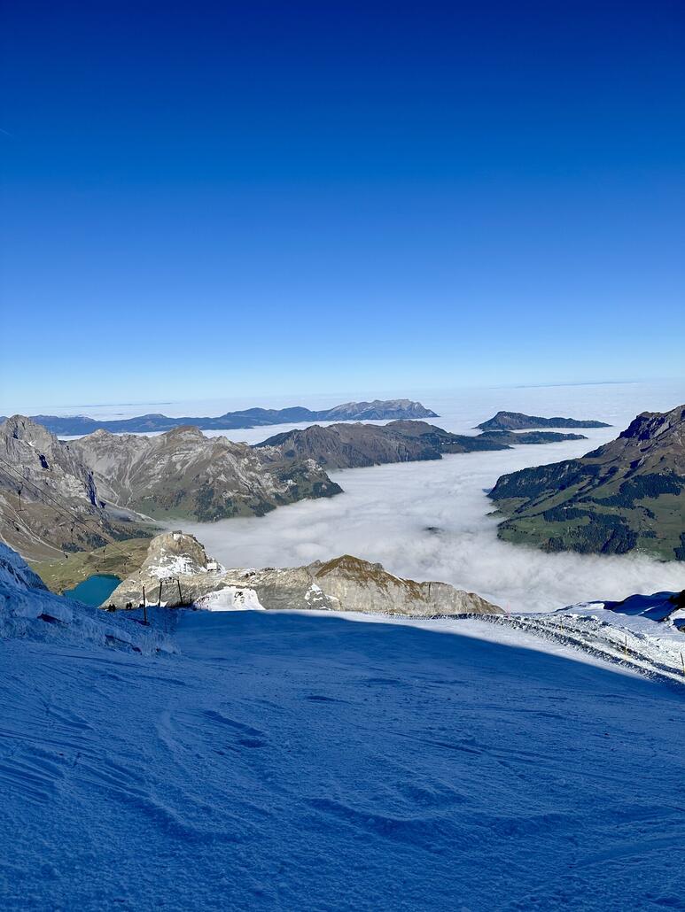 Rennpiste. Beim Anfang hat es viele lose Steine und sehr unruhig. Ab dem Mittelteil konnte man aber gute Slalomschwünge machen.