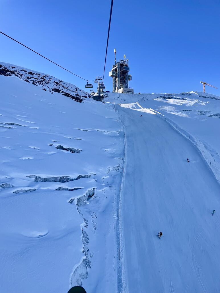 Die Gletscherspalten hier werden gefühlt auch immer mehr.