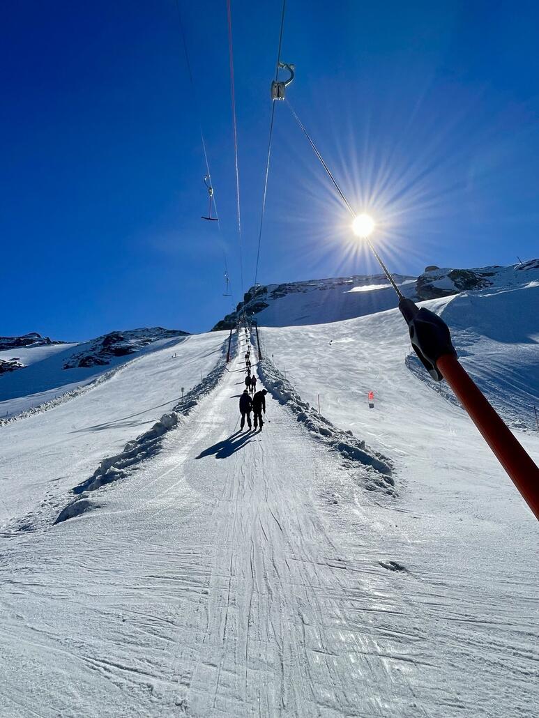 Am Mittag ists sehr schön.