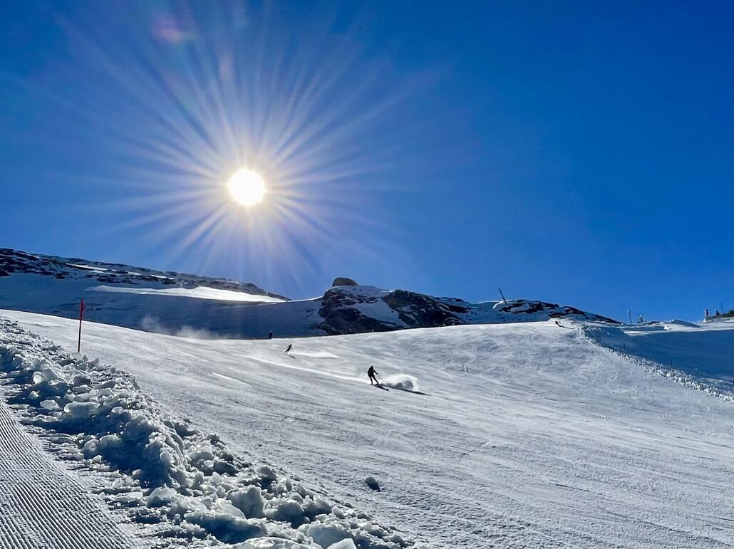 Das geniesse ich noch kurz und dann gehts vor 13:00 wieder runter