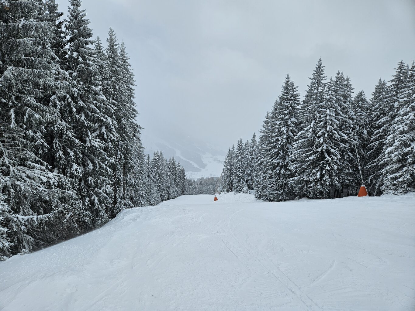 Die rechteste Piste schon ganz gut.