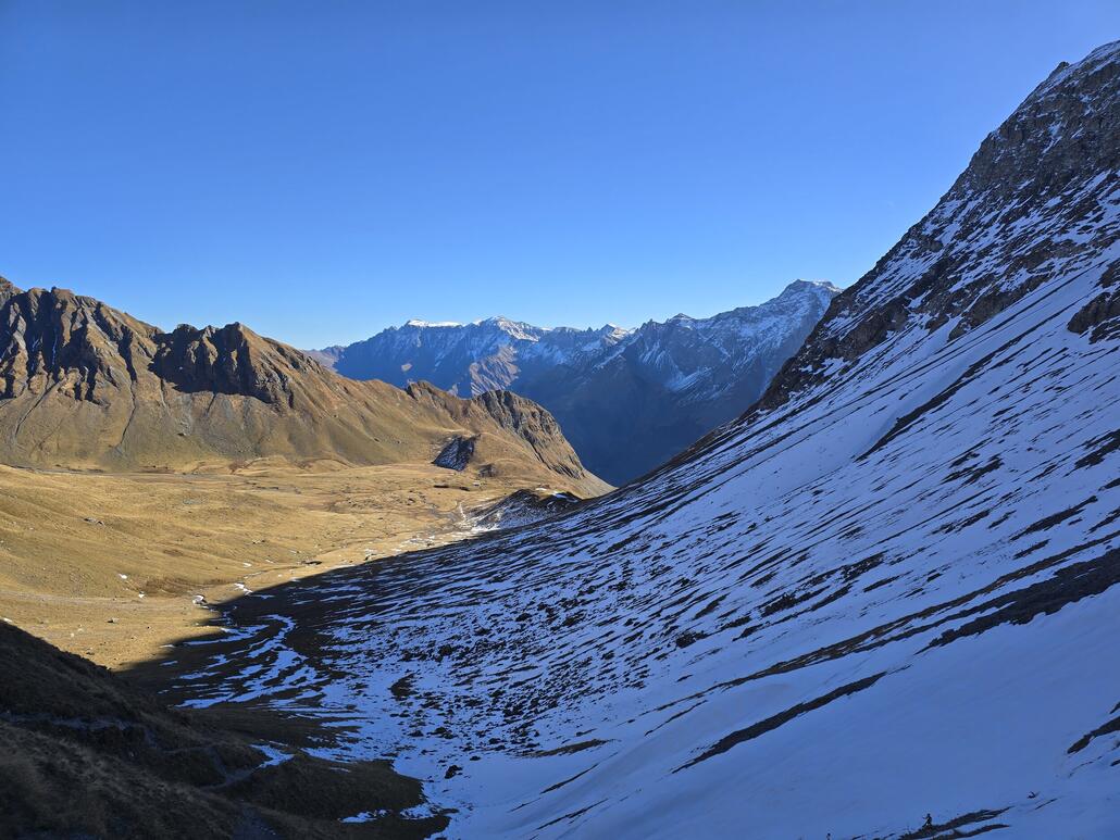Blick zurück in Richtung Elm.