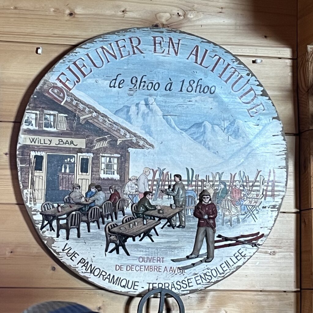 Schild in der Willi Bar/Salette