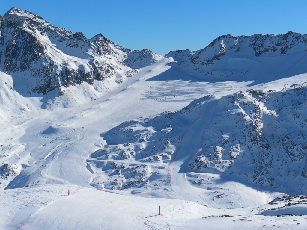 Blick auf die Finaillifte am Nachmittag