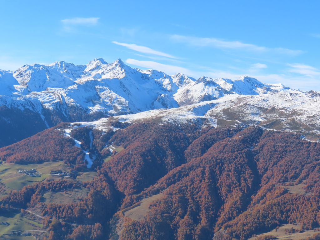 Blick zum Watles. Dahinter Muntpitschen und Piz Sesvenna