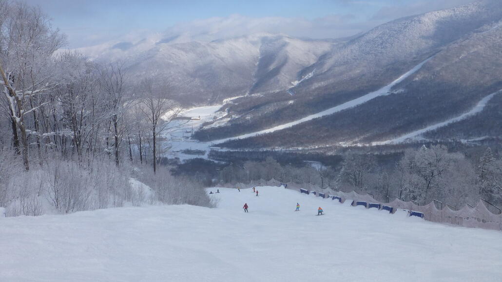 Die Hügel um Beidahu sind kaum 1500 m ü.M. und bewaldet bis oben.