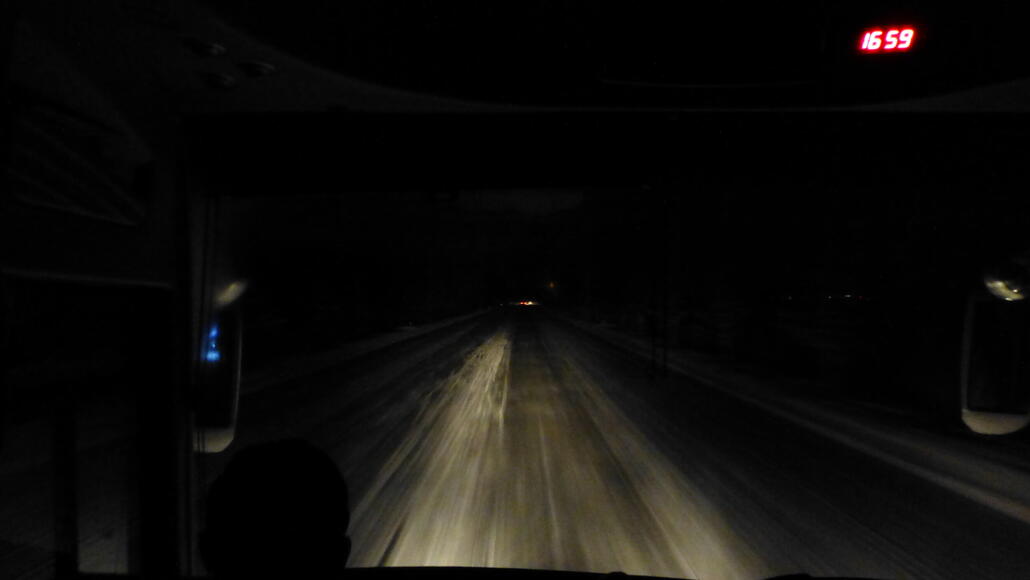 Und dann ging es mit dem Skibus wieder zurück nach Downtown Jilin.