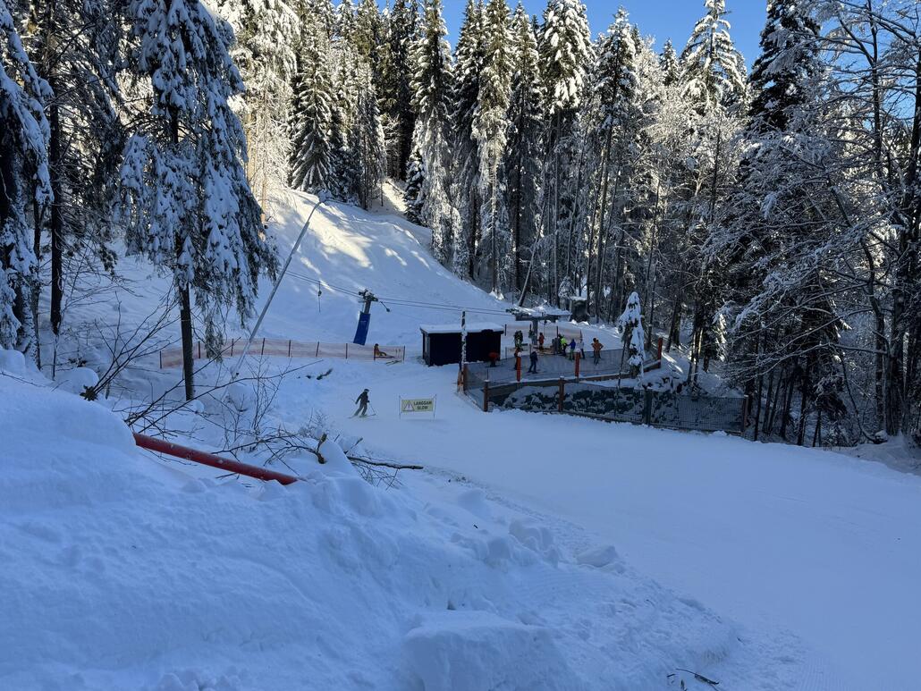 Die rote Piste (ich glaub „Höllenritt“ war der Name) war etwas hart aber trotzdem gut präpariert.