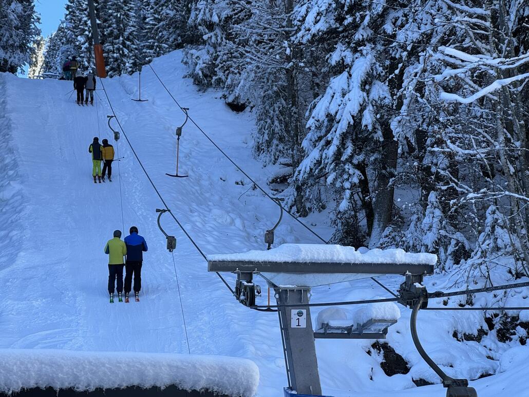 Blick auf Stütze „1“ - müsste früher Stütze 10 gewesen sein.