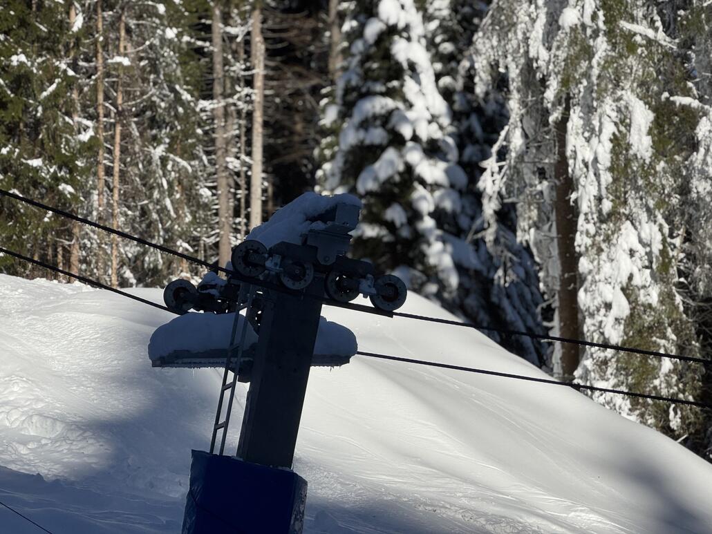 Seitenblick auf Stütze 1.