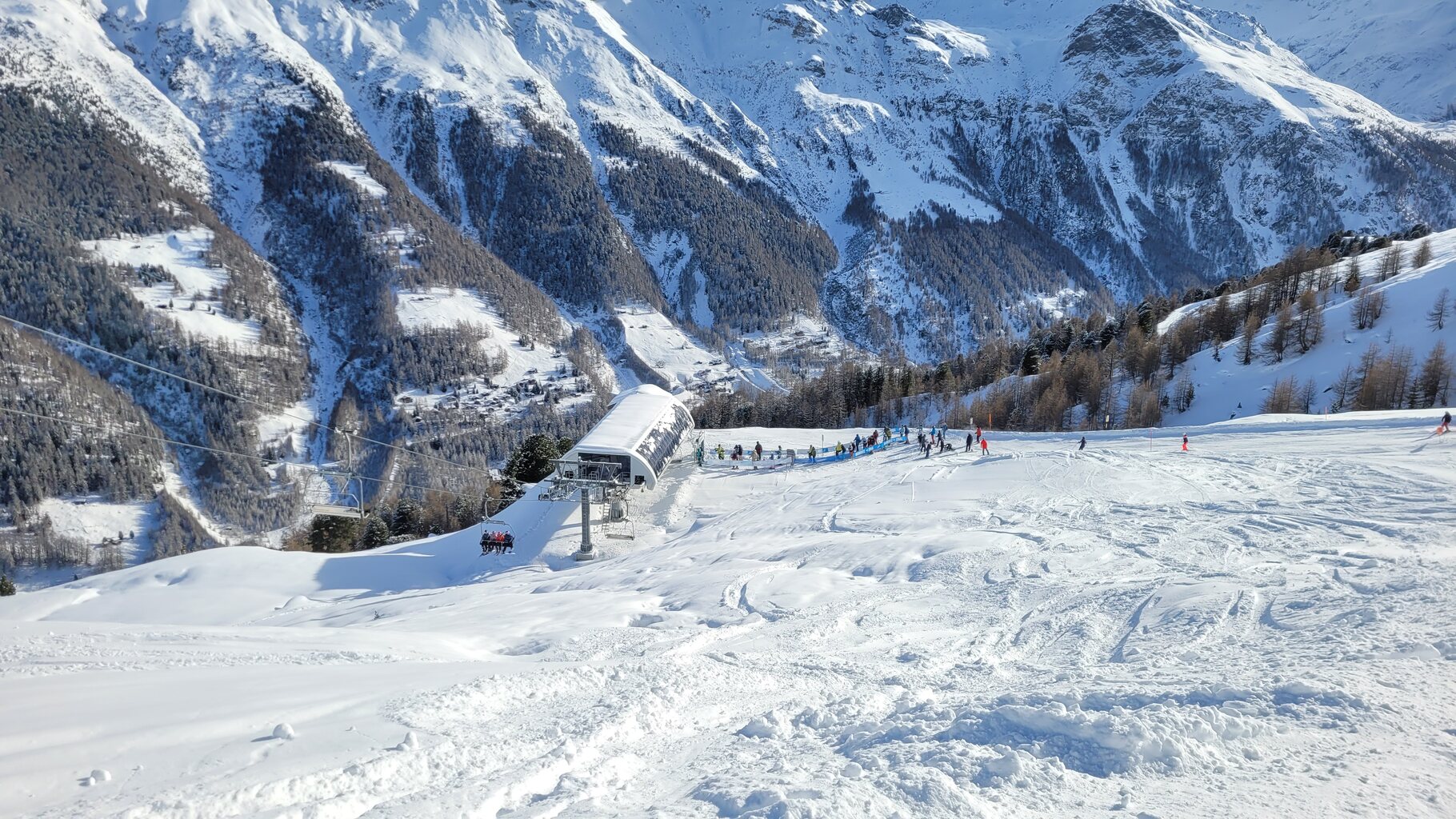 Chiesso-Talstation mit optimierter Einfahrt