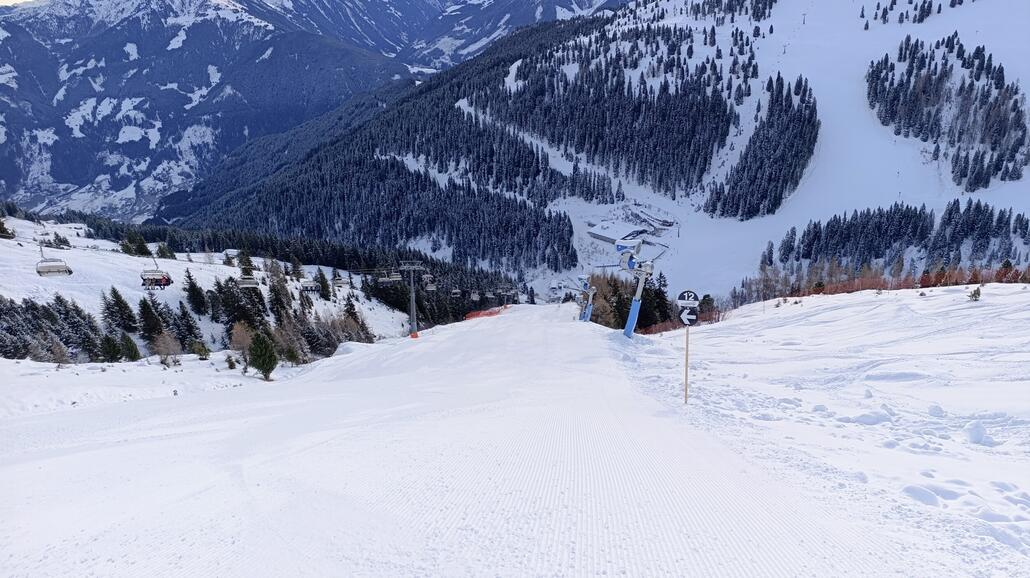 ganz feine Maschinenschneeauflage