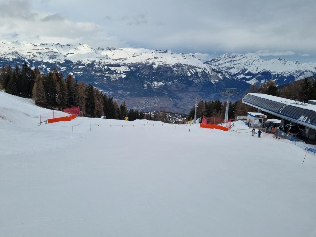 Mittelstation, Abfahrt ab hier noch gesperrt, aber fahrbar