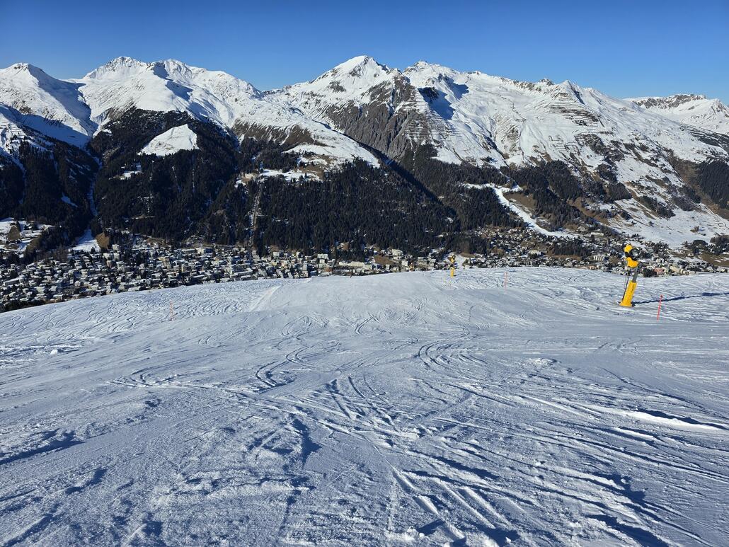 Genialer, menschenleerer Mittelteil der Bräma Piste