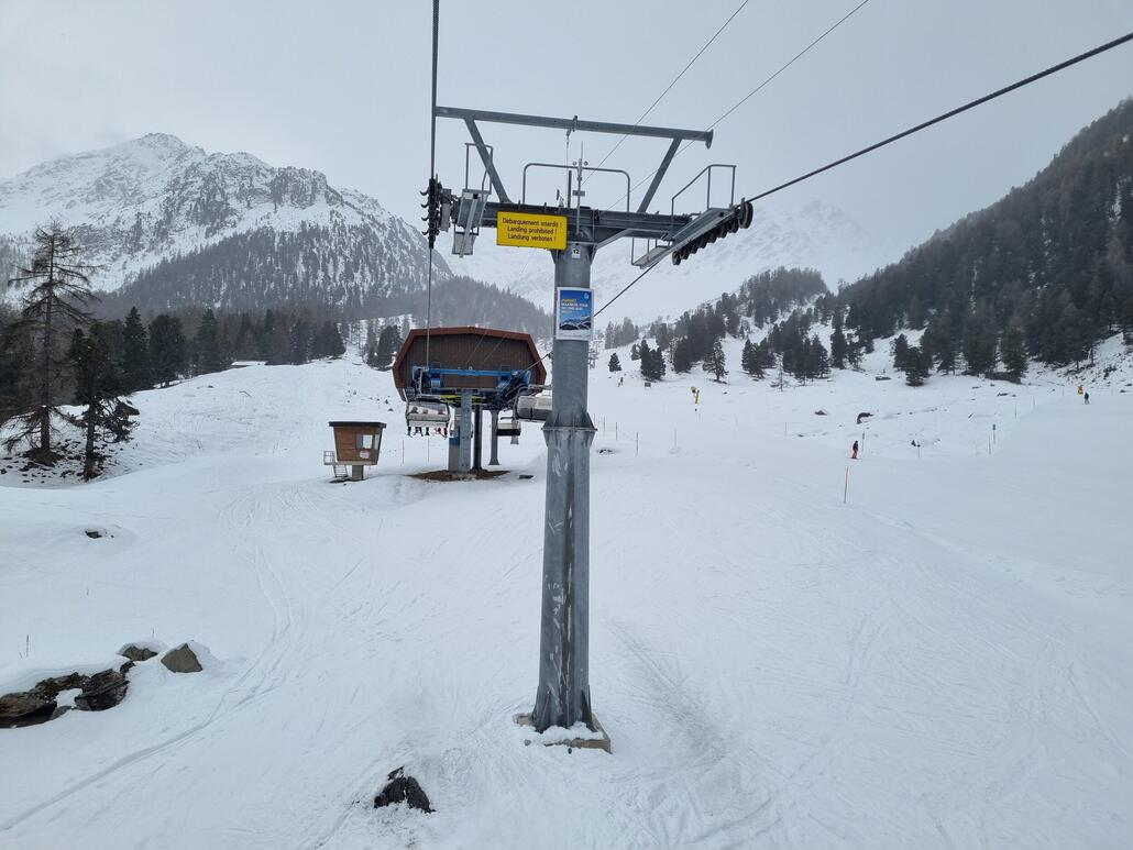 Auch am Tortin nichts los, die Piste dort ebenfalls sehr schön und nicht aufgeworfen