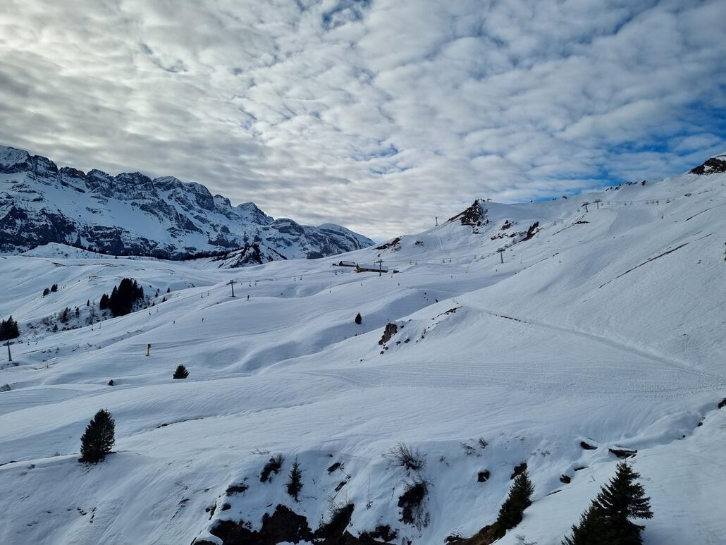 Pisten am Grand Conche im oberen Teil sehr gut