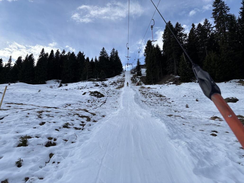 Der Proschieri-Schlepper erforderte einiges an Konzentration. Ich war froh, als wir oben ankamen.