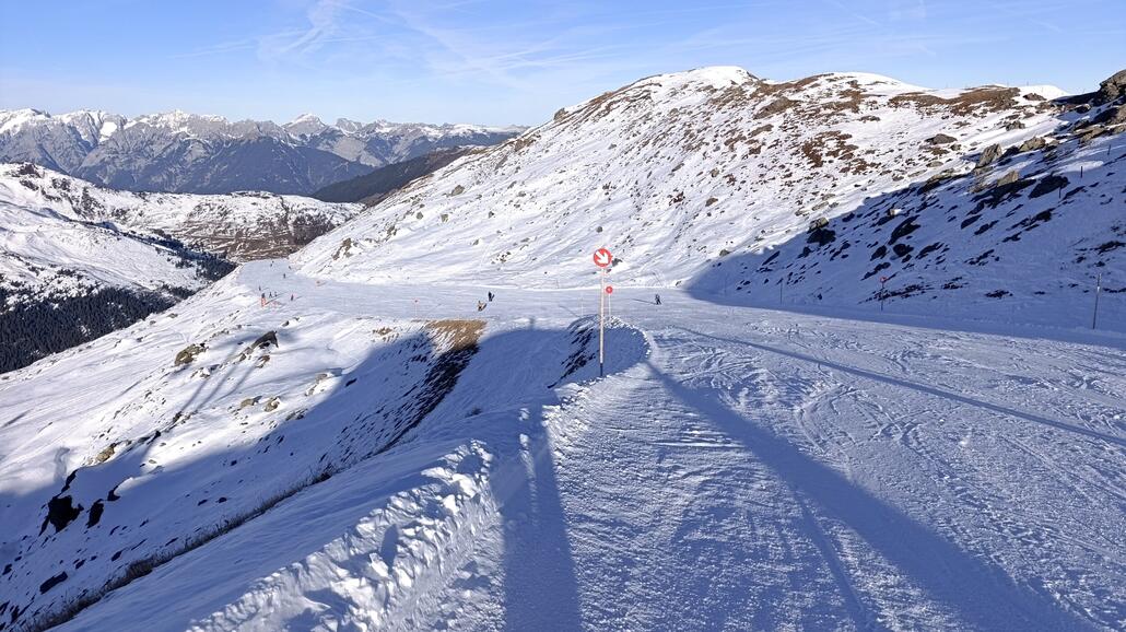 das schaut lecker aus - beim Blick auf die geschlossen schwarze Abfahrt jedoch...