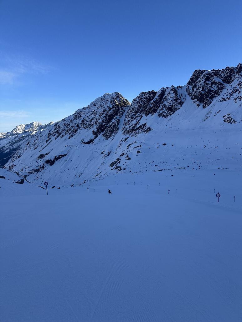 Auf der 1, wirklich perfekt präpariert und kein Mensch da