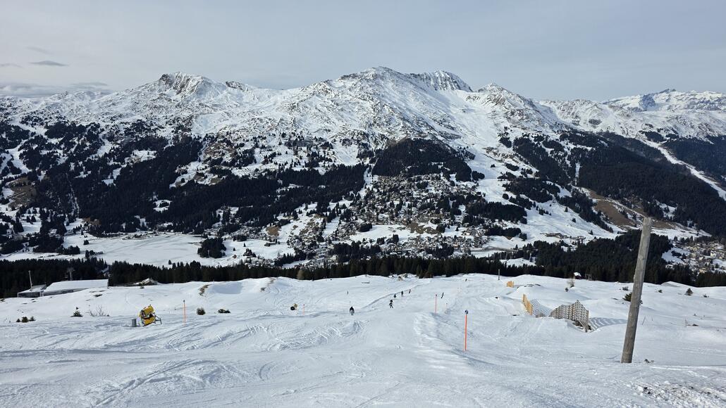 Die Abfahrt am SL Scharmoin ist gut. Hat sich gelohnt, ...