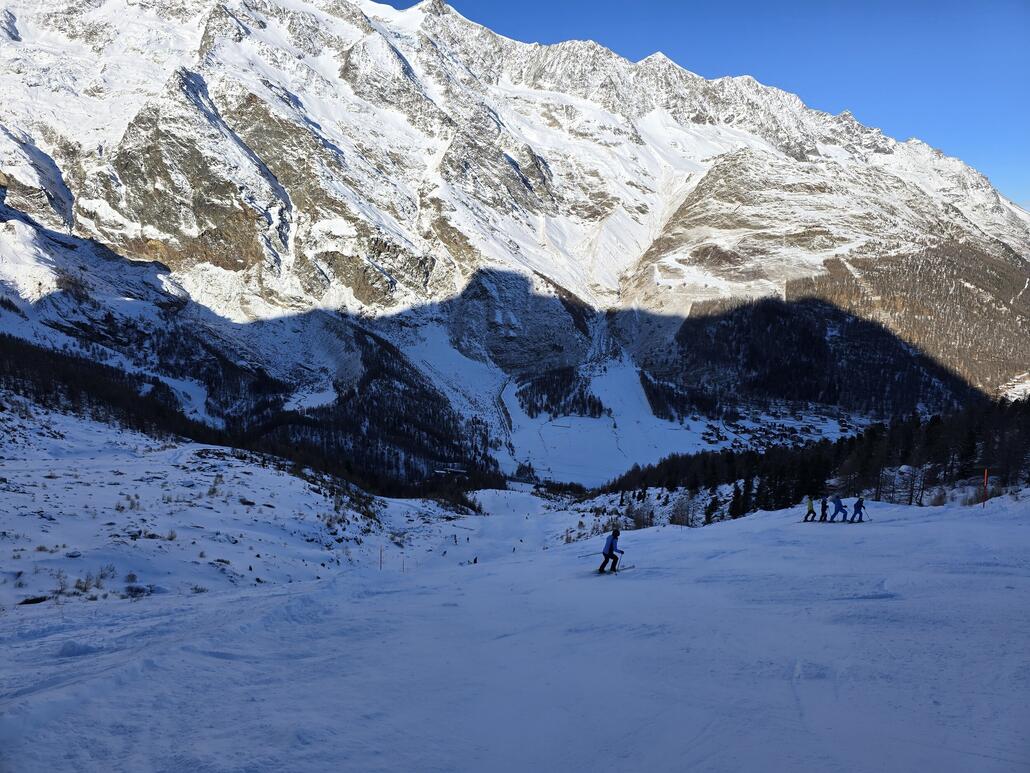 Morgens auf Plattjen. Die Piste war unangenehm voll (Bild ist nicht ganz repräsentativ)