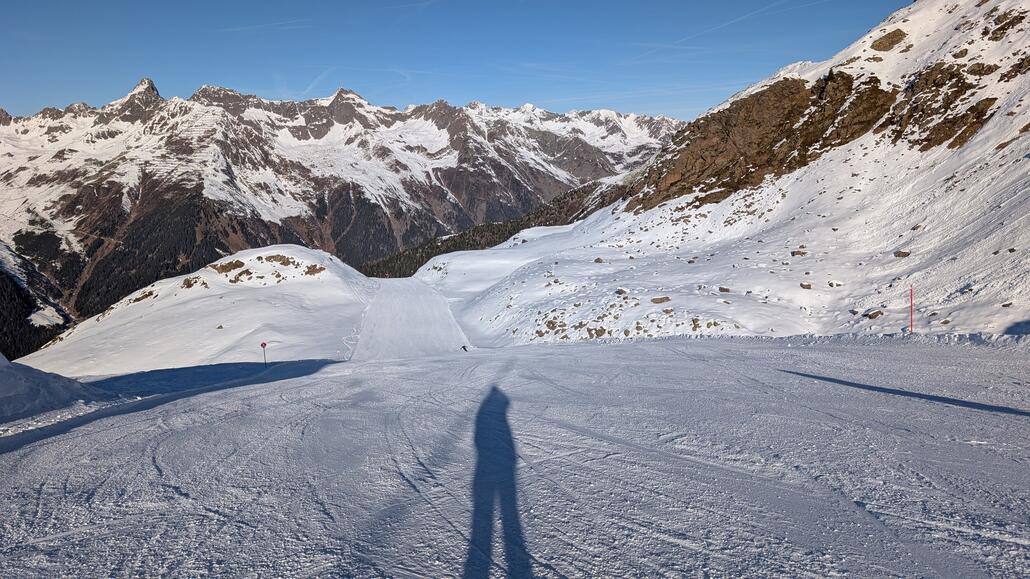 Schöne abgelegene Piste vom Pardatschgrat