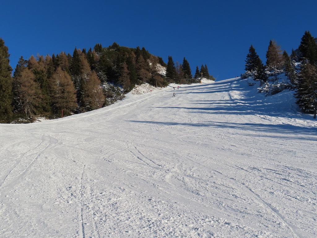 An vielen Pisten war der Pistenzustand auch am Nachmittag gut.