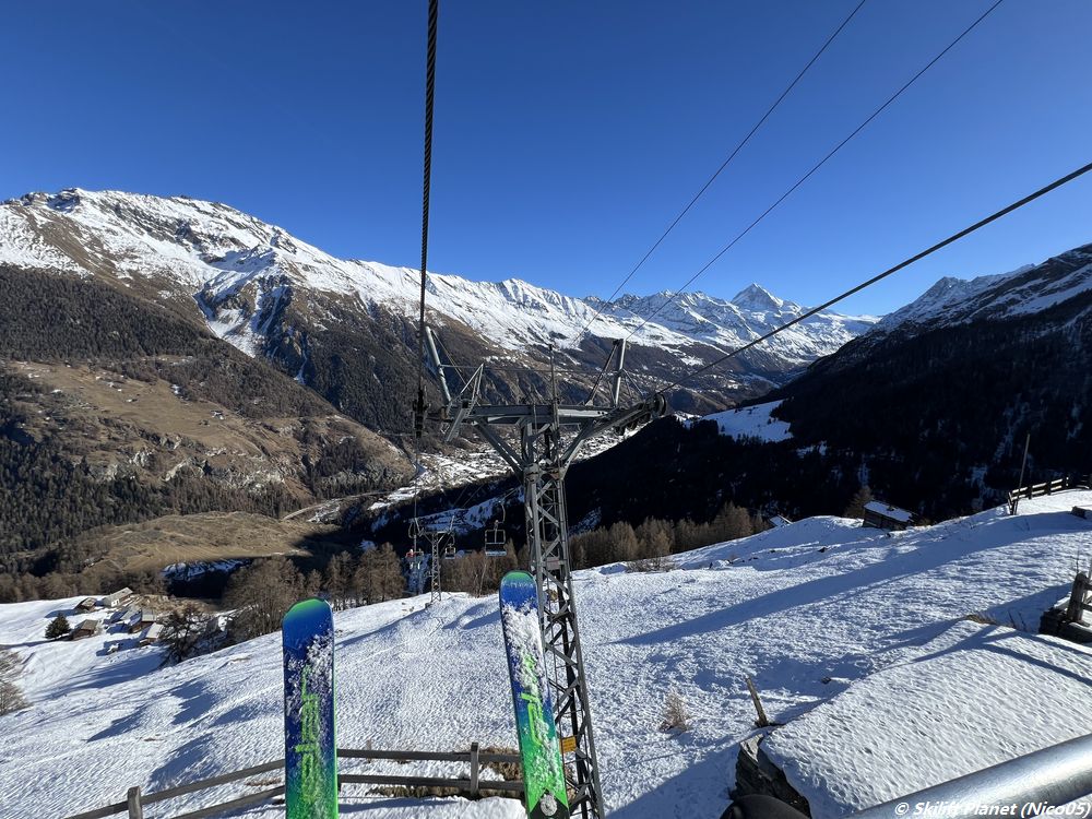 Abfahrt mit Sesselbahn