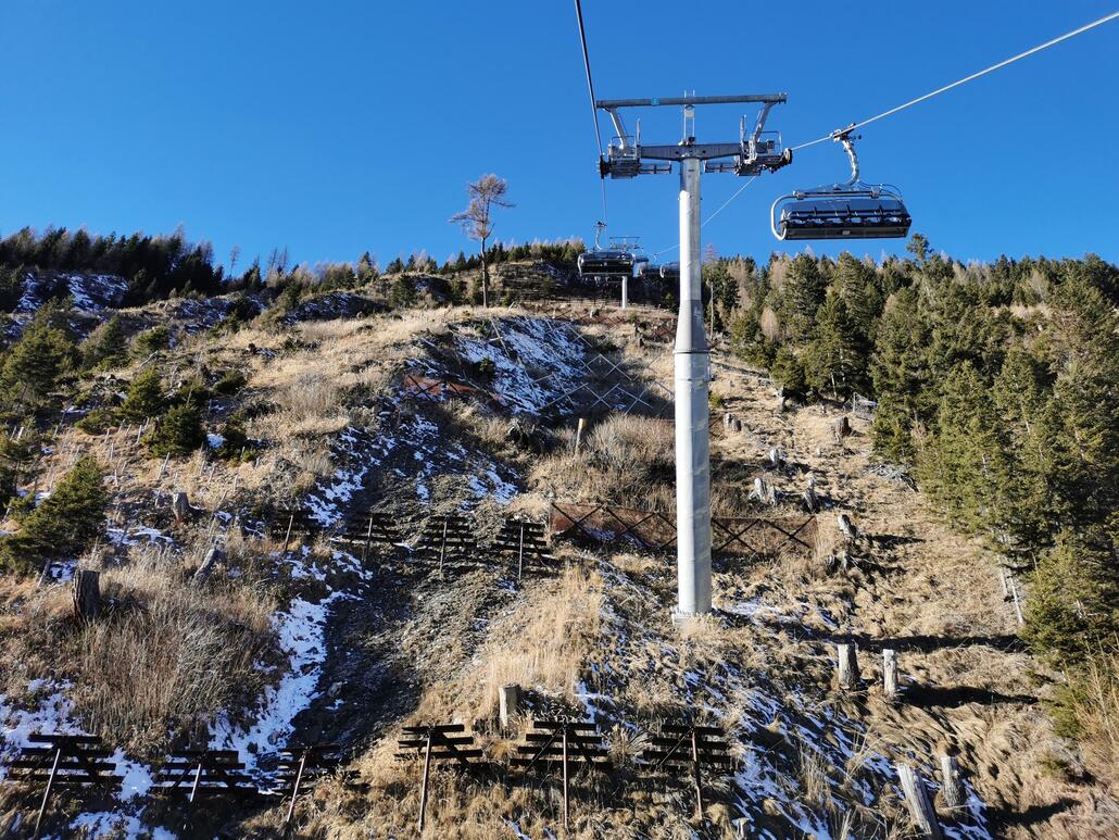 12. Aber der Naturschnee fehlt einfach bis ganz hinauf.