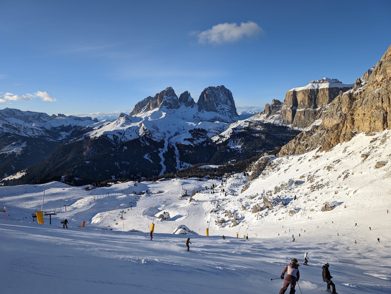 Abfahrt vom Belvedere in Richtung Sella