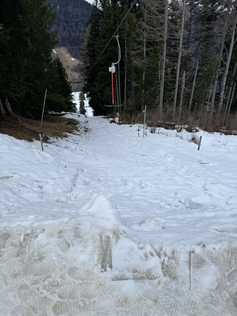 Blick runter auf den geschlossenen ersten Teil des Vacca-Lifts