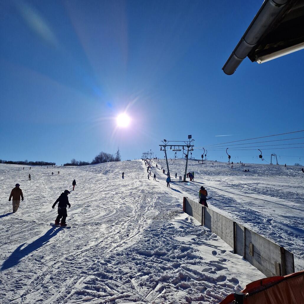 Heute bei besten Wetter Skifahren