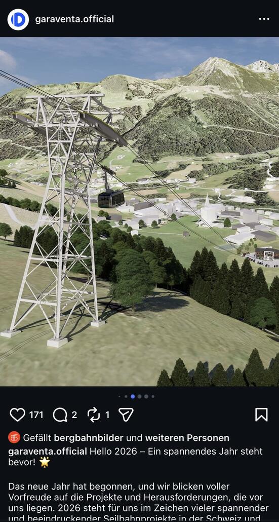 Hat Garaventa gerade auf Instagram gepostet. So soll wohl die neue Walmendingerhornbahn aussehen.