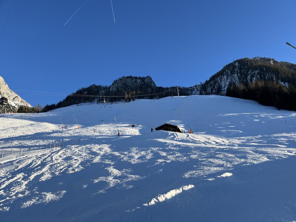 Bin am Schluss noch bis zur Mittelstation gerodelt